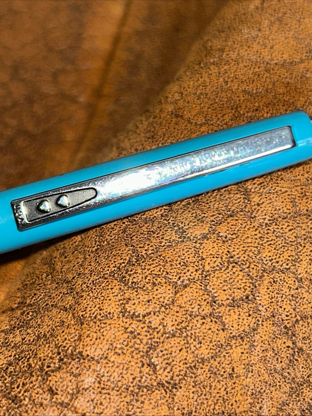 Vintage PAPER MATE DOUBLE heart Turquoise Blue Pen 1990’s gift for him/her WOW